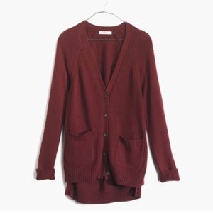 Madewell Wine/ Merlot color Cardigan